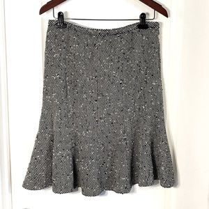 Armani Collezioni Wool A-Line Flare Skirt